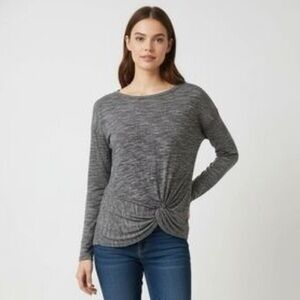 Athleta Birch Top in Heathered Grey